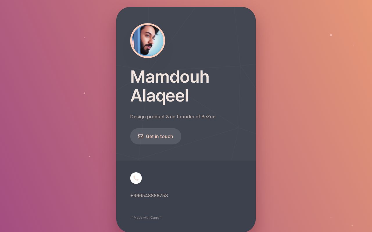 Carrd profile picture for @mamdouh